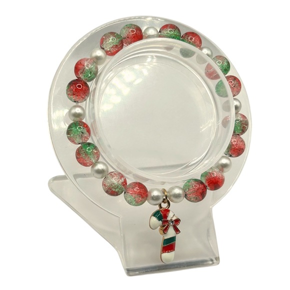 🎅🏻Candy Cane Beaded Bracelet🎅🏻 - Picture 3 of 3